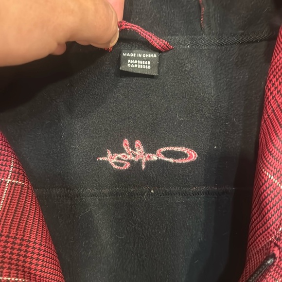 Oakley Women Maroon/Red Checkered ski/snowboard jacket - size Extra Small - Picture 4 of 9